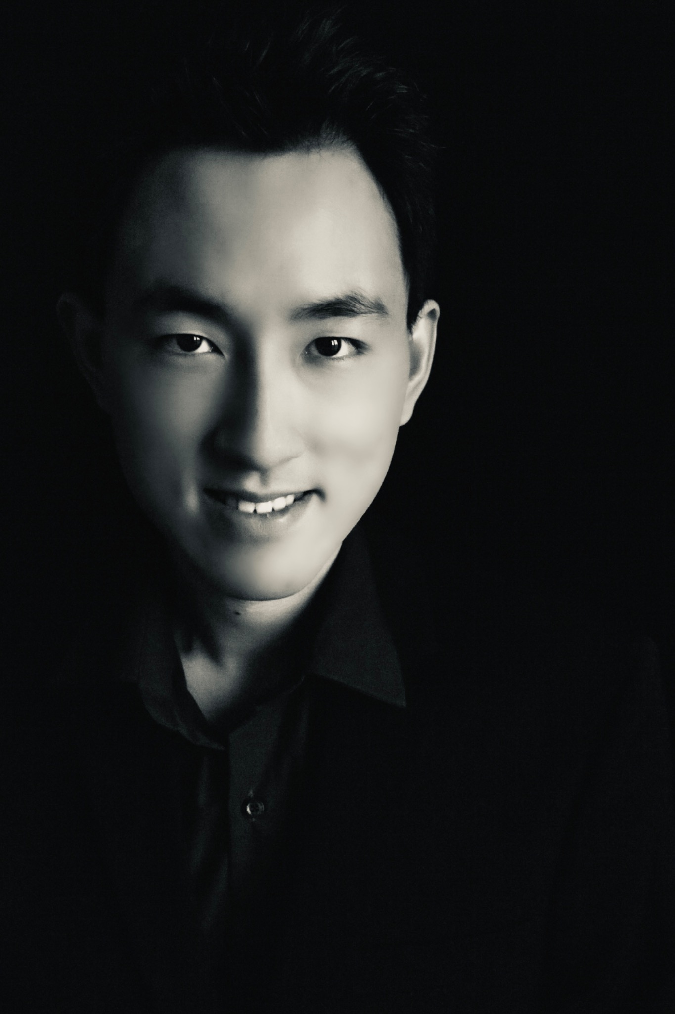 Haniel Anugerah black-and-white portrait